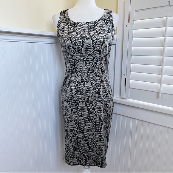 David Warren | Dresses | David Warren New York Black Silver Snakeskin ...